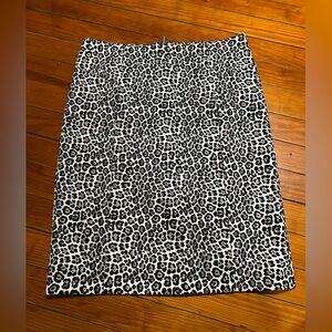 MICHAEL Michael Kors Black and White Animal Print Skirt